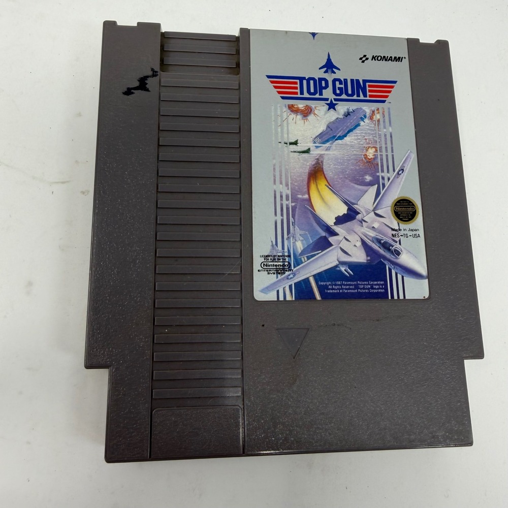 Top Gun Nintendo NES Konami 1987 Vintage Video Game Cartridge NES-TG-USA Sleeve